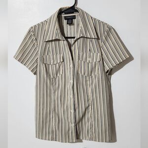 Elementz short sleeve's button down shirt stretch